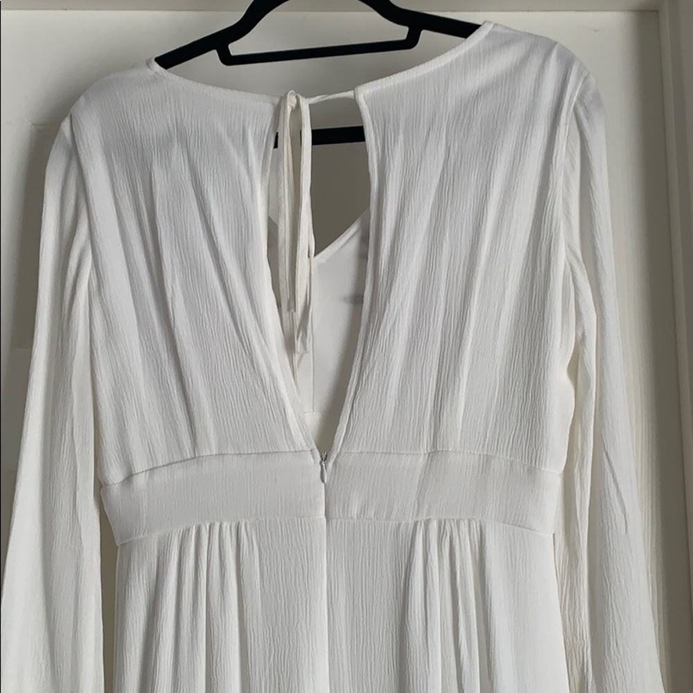 NWT White maxi floral red roses zip back size M - Picture 3 of 7